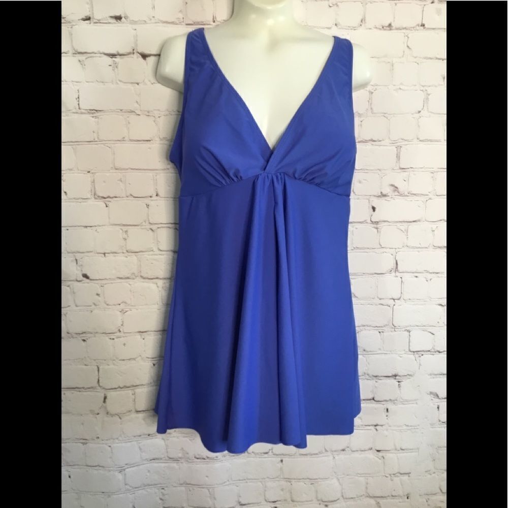 Catherine Malandrino One Piece Swim Dress Swim Bathing Suit‎ Lilac Small NEW
